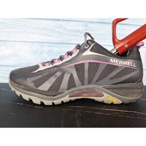 Merrell Siren Edge 3 Hiking Trail Shoes Women's Black Purple Vibram Sz 8.5